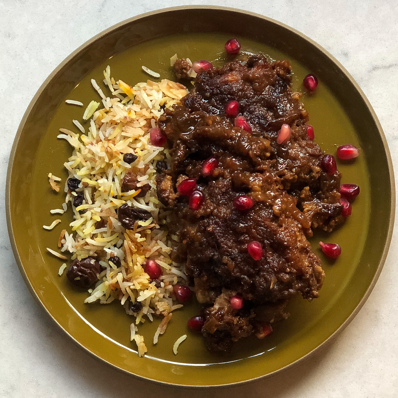 Khoresht fesenjan - Persian chicken, pomegranate and walnut stew - Vereds  Israeli Cooking