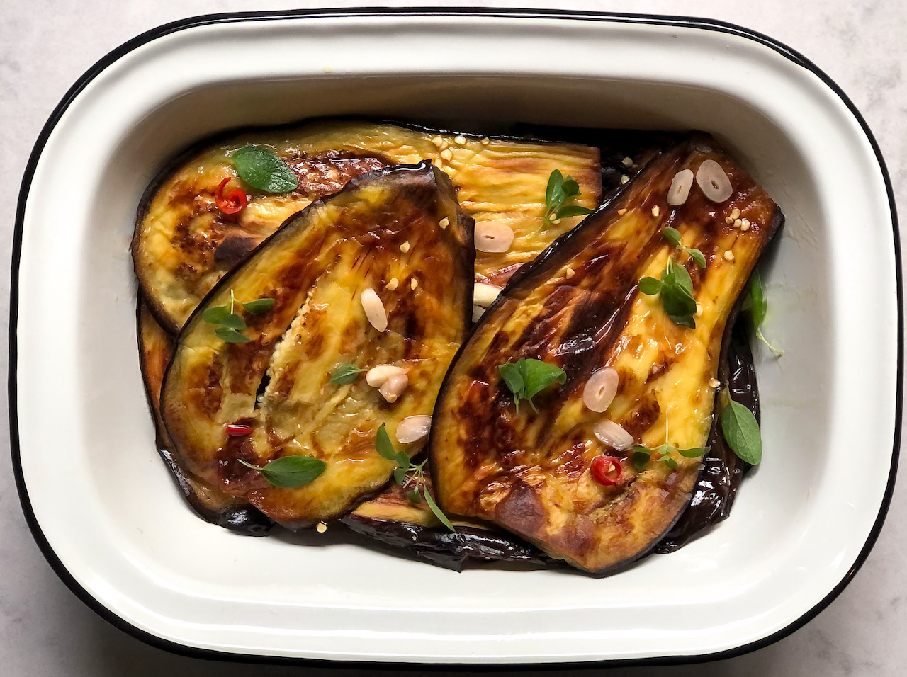 Eggplant In Vinegar And Olive Oil - Vered's Israeli Cooking